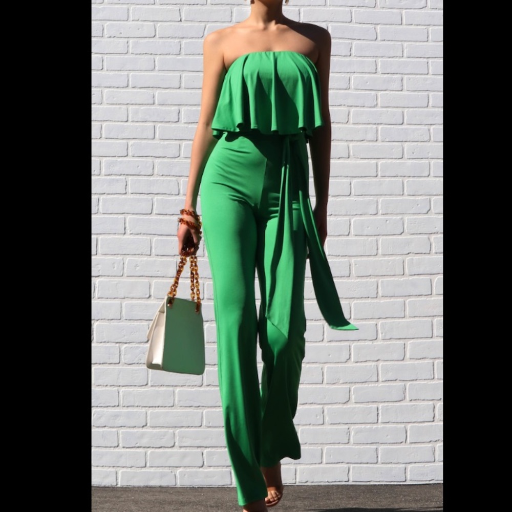 GREEN JUMPSUIT